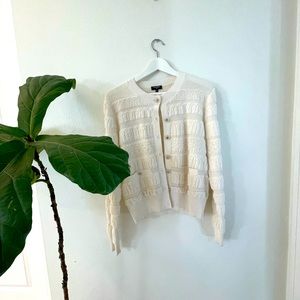 Chanel 2019 Winter Ski White CC Sweater Cardigan